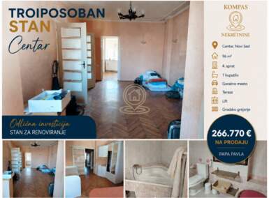 Troiposoban stan, Novi Sad | Prodaja · 96m² · 266.770€