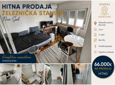 Garsonjera, Novi Sad | Prodaja · 22m² · 66.000€