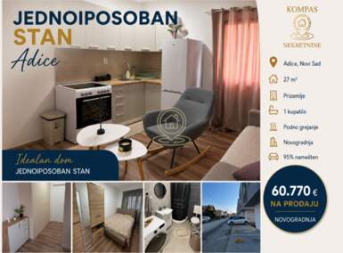 Jednoiposoban stan, Novi Sad | Prodaja · 27m² · 60.770€