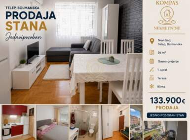 Jednoiposoban stan, Novi Sad | Prodaja · 36m² · 133.900€