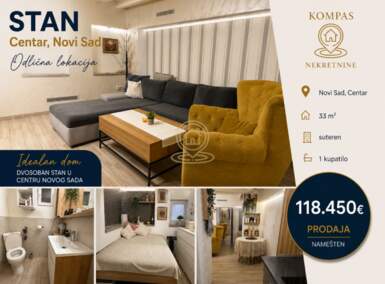 Dvosoban stan, Novi Sad | Prodaja · 33m² · 118.450€