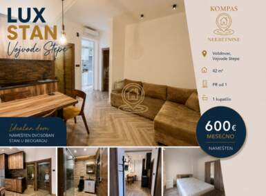 Dvosoban stan, Beograd - Vojvode Stepe | Izdavanje · 42m² · 600€