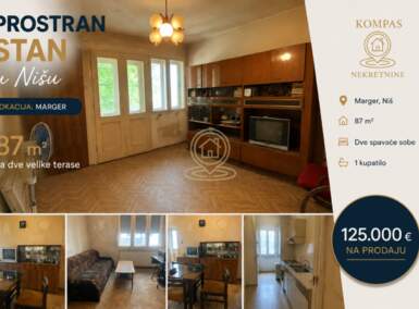 Trosoban stan, Niš | Prodaja · 87m² · 125.000€