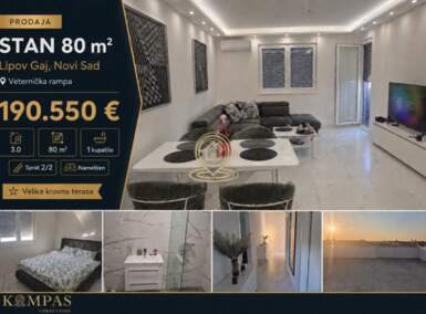 Trosoban stan, Novi Sad | Prodaja · 80m² · 190.550€