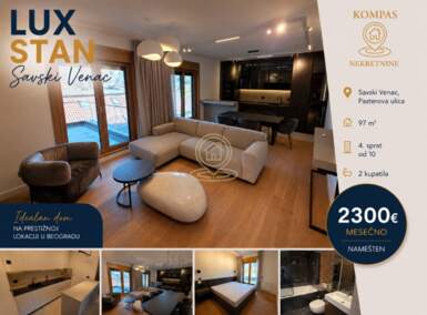 Trosoban stan, Beograd - Klinički centar | Izdavanje · 97m² · 2.100€