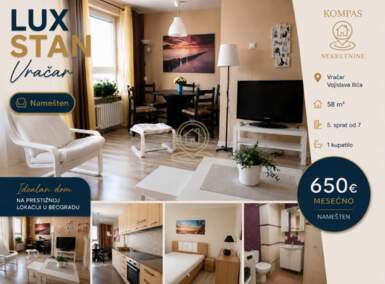 Dvosoban stan, Beograd - Crveni Krst | Izdavanje · 59m² · 650€