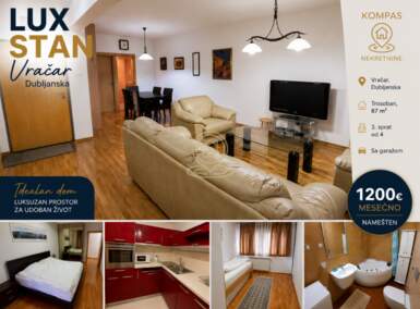 Trosoban stan, Beograd - Hram Sv. Save | Izdavanje · 87m² · 1.200€