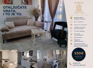 Jednoiposoban stan, Beograd - Banovo Brdo | Izdavanje · 35m² · 530€