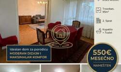 Trosoban stan, Beograd - Braće Jerković | Izdavanje · 95m² · 550€