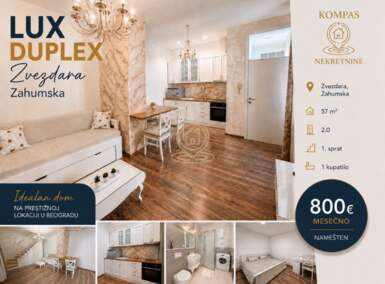 Dvosoban stan, Beograd - Lion | Izdavanje · 57m² · 800€
