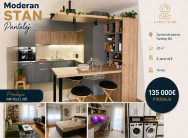 Trosoban stan, Niš - Somborska | Prodaja · 62m² · 135.000€