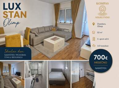 Trosoban stan, Beograd - Olimp | Izdavanje · 53m² · 700€
