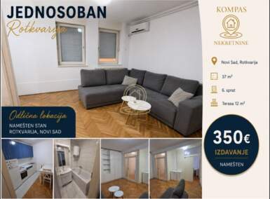 Jednosoban stan, Novi Sad | Izdavanje · 37m² · 350€