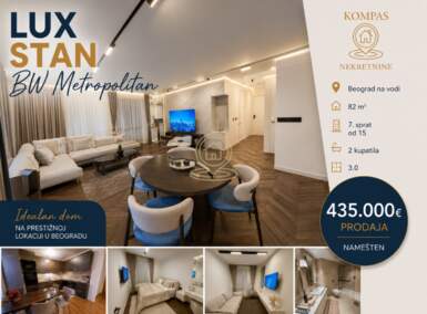 Trosoban stan, Beograd - Beograd na vodi | Prodaja · 82m² · 435.000€