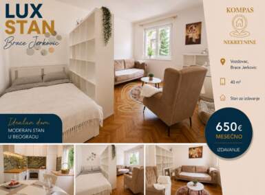 Dvosoban stan, Beograd - Braće Jerković | Izdavanje · 40m² · 650€