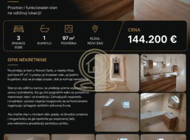 Trosoban stan, Novi Sad | Prodaja · 97m² · 144.200€