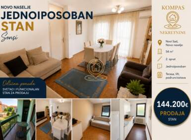 Jednoiposoban stan, Novi Sad | Prodaja · 54m² · 144.200€