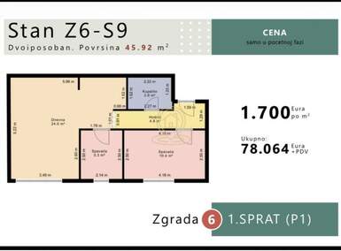 Dvoiposoban stan, Vrnjačka Banja | Prodaja · 45m² · 78.100€