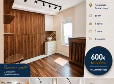 Poslovni prostor / Lokal, Kragujevac | Izdavanje · 60m² · 600€