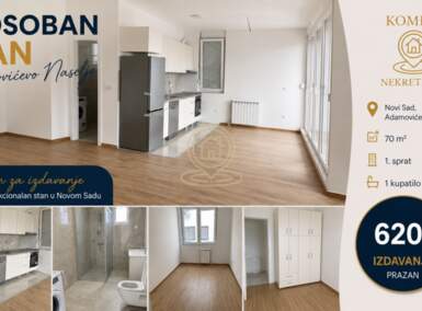 Trosoban stan, Novi Sad | Izdavanje · 70m² · 620€