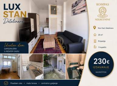 Jednosoban stan, Novi Sad | Izdavanje · 25m² · 230€