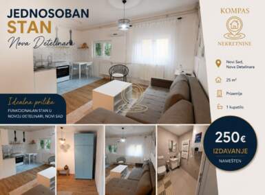 Jednosoban stan, Novi Sad | Izdavanje · 25m² · 250€