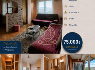 Jednosoban stan, Kragujevac | Prodaja · 37m² · 75.000€