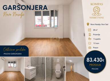 Jednosoban stan, Novi Sad | Prodaja · 28m² · 83.430€