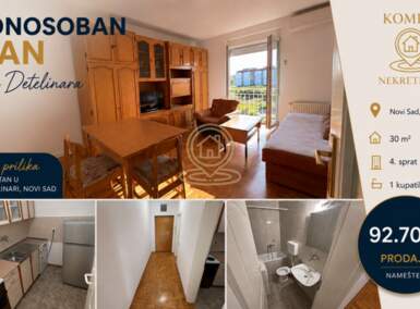 Jednosoban stan, Novi Sad | Prodaja · 30m² · 92.700€
