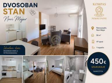 Dvosoban stan, Novi Sad - Novi Majur | Izdavanje · 50m² · 450€