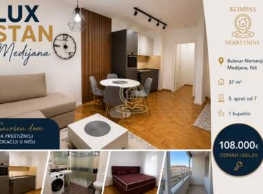 Jednoiposoban stan, Niš - Bulevar Nemanjica | Prodaja · 37m² · 108.000€