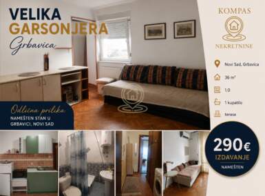 Jednosoban stan, Novi Sad | Izdavanje · 36m² · 290€