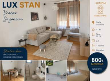 Dvosoban stan, Beograd - Čubura | Izdavanje · 41m² · 800€
