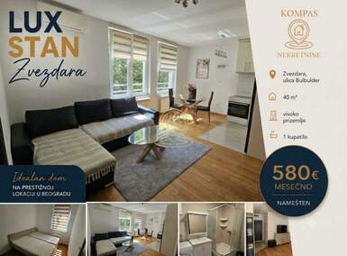 Dvosoban stan, Beograd - Bulbulder | Izdavanje · 40m² · 580€