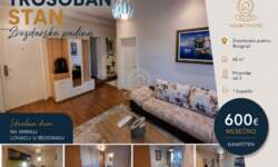 Trosoban stan, Beograd - Zvezdarska padina | Izdavanje · 65m² · 600€