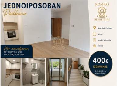 Jednoiposoban stan, Novi Sad | Izdavanje · 42m² · 400€