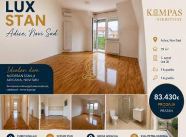 Dvosoban stan, Novi Sad | Prodaja · 39m² · 100.940€