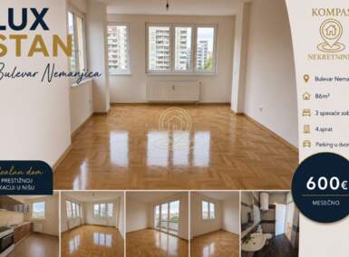 Troiposoban stan, Niš - Bulevar Nemanjica | Izdavanje · 86m² · 600€