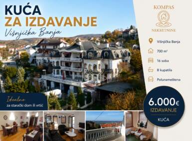 Kuća, Beograd - Višnjička Banja | Izdavanje · 700m² · 6.000€