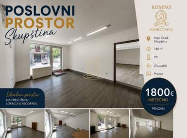 Poslovni prostor / Lokal, Beograd - Skupština | Izdavanje · 148m² · 1.800€
