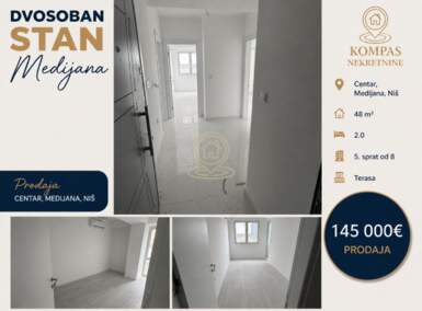 Dvosoban stan, Niš - Šojka | Prodaja · 48m² · 145.000€