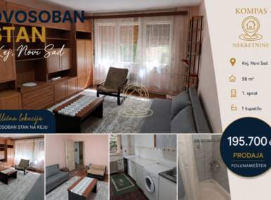 Dvosoban stan, Novi Sad | Prodaja · 58m² · 195.700€