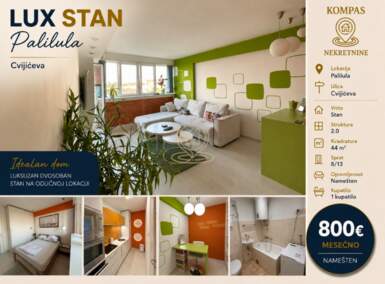 Dvosoban stan, Beograd - Cvijićeva | Izdavanje · 44m² · 800€
