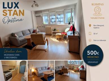 Jednosoban stan, Beograd - Opština | Izdavanje · 32m² · 500€