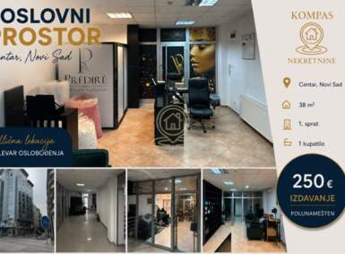 Poslovni prostor / Lokal, Novi Sad | Izdavanje · 38m² · 250€