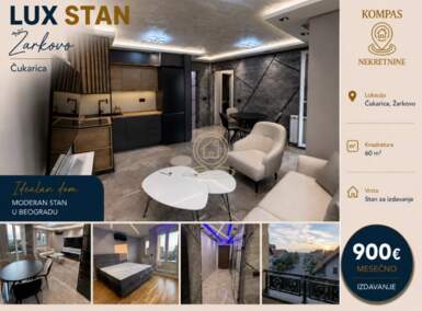Trosoban stan, Beograd - Žarkovo | Izdavanje · 63m² · 900€