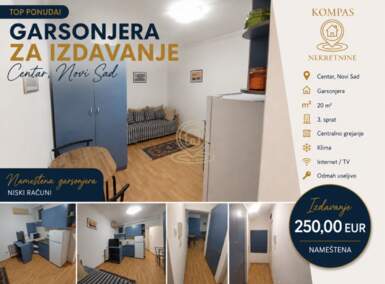 Jednosoban stan, Novi Sad | Izdavanje · 20m² · 250€