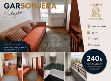 Jednosoban stan, Novi Sad | Izdavanje · 26m² · 240€