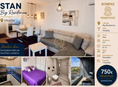Dvosoban stan, Beograd - Karaburma | Izdavanje · 51m² · 750€