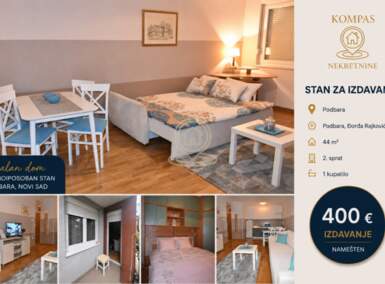 Jednoiposoban stan, Novi Sad | Izdavanje · 44m² · 400€